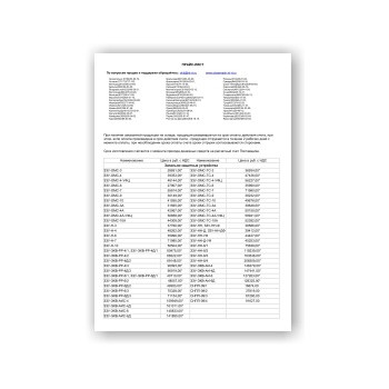 รายการราคา поставщика